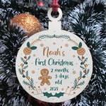 Novelty Babys 1st Christmas Gift Personalised Christmas Bauble