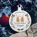 First Christmas Engaged Personalised Gingerbread Couple Gift