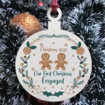 First Christmas Engaged Personalised Gingerbread Couple Gift