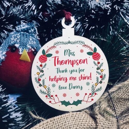 Thank You Christmas Gift For Teacher Assistant Personalised