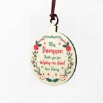 Thank You Christmas Gift For Teacher Assistant Personalised