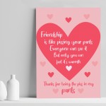 Funny Friendship Gift Best Friend Christmas Birthday Gift Print