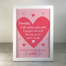 Funny Friendship Gift Best Friend Xmas Birthday Framed Print