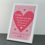 Funny Friendship Gift Best Friend Xmas Birthday Framed Print
