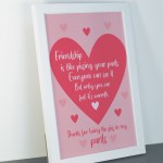 Funny Friendship Gift Best Friend Xmas Birthday Framed Print