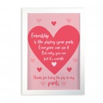 Funny Friendship Gift Best Friend Xmas Birthday Framed Print