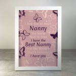 Christmas Birthday Gift For Nanny From Grandchildren Framed