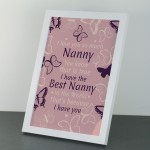 Christmas Birthday Gift For Nanny From Grandchildren Framed