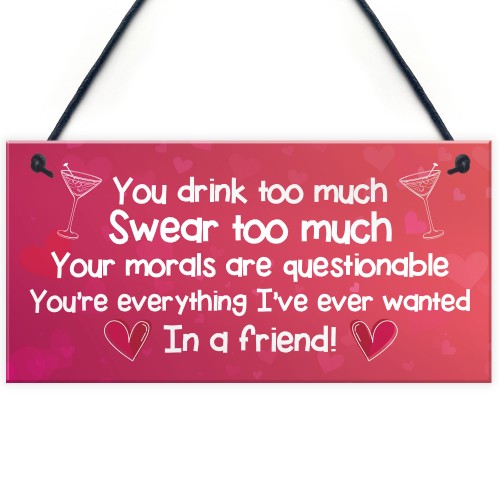 Best Friend Christmas Gift Sign Funny Gift For Girls Friendship