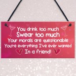 Best Friend Christmas Gift Sign Funny Gift For Girls Friendship