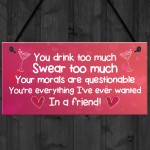 Best Friend Christmas Gift Sign Funny Gift For Girls Friendship