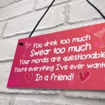 Best Friend Christmas Gift Sign Funny Gift For Girls Friendship