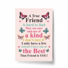True Friend Friendship Print Best Friend Gift For Birthday Xmas