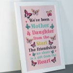 Mother And Daughter Gift For Christmas Birthday Framed Print