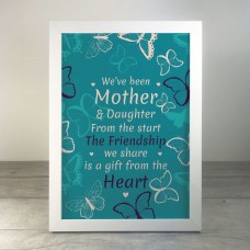 Mother And Daughter Keepsake Framed Print Gift For Xmas Birthday