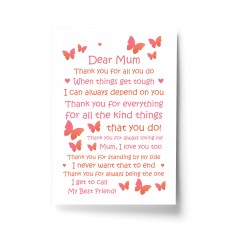 Christmas Birthday Gifts For Mum From Daughter Son Print Poem