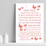 Christmas Birthday Gifts For Mum From Daughter Son Print Poem