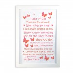 Christmas Birthday Gifts For Mum From Daughter Son Framed Print