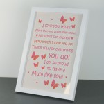 Christmas Birthday Gifts For Mum From Daughter Son Framed Print 