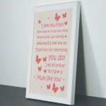 Christmas Birthday Gifts For Mum From Daughter Son Framed Print 