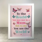 Mum Birthday Christmas Gift Framed Print Special Thank You Gift