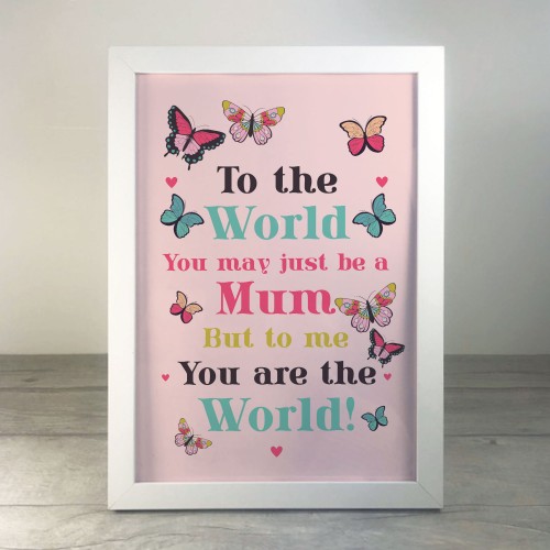 Mum Birthday Christmas Gift Framed Print Special Thank You Gift