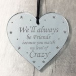 Friendship Plaque Best Friend Gift Engraved Heart Thank You 