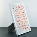 Nan Gift Home Plaque Grandparent Print Framed Keepsake THANK YOU