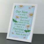 Nan Gift For Christmas Birthday Framed Print Nan Poem Novelty