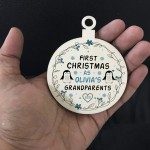 First Christmas As Grandparents Personalised Christmas Bauble