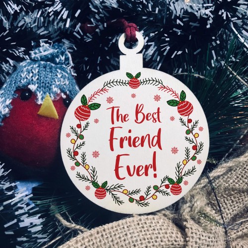 Best Friend Christmas Bauble Tree Decoration Gift For Friend