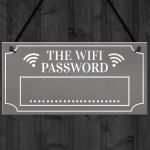Grey Wifi Password Hanging Home Internet Decor Sign New Home