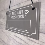Grey Wifi Password Hanging Home Internet Decor Sign New Home