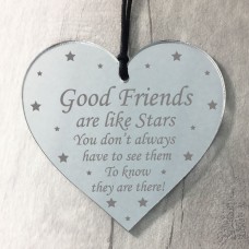 Friends Like Stars Plaque Best Friend Plaque Engraved Heart
