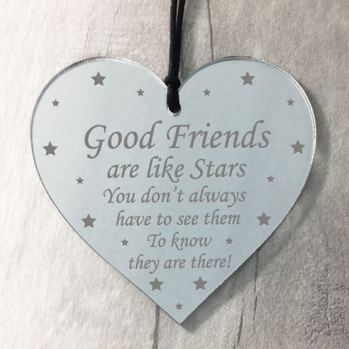 Friends Like Stars Plaque Best Friend Plaque Engraved Heart