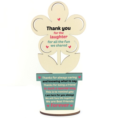 Best Friend Wooden Flower Gift For Friend Friendship Plaque Gift Best Friend Wooden Flower Gift For Friend Friendship Plaque Gift