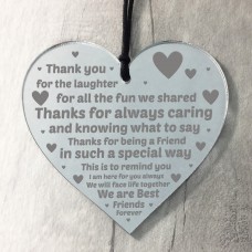 Thank You Poem Friendship Gift Engraved Heart Best Friend
