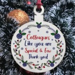 Special Colleague Gift Wood Bauble Gift For Friend Work Gifts
