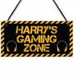 Gamer Gaming Zone Games Room Sign Man Cave Gifts For Brother 