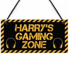 Gamer Gaming Zone Games Room Sign Man Cave Gifts For Brother 