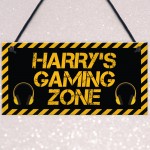 Gamer Gaming Zone Games Room Sign Man Cave Gifts For Brother 