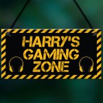 Gamer Gaming Zone Games Room Sign Man Cave Gifts For Brother 