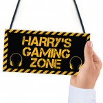 Gamer Gaming Zone Games Room Sign Man Cave Gifts For Brother 