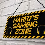 Gamer Gaming Zone Games Room Sign Man Cave Gifts For Brother 
