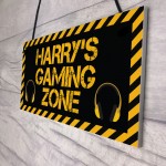 Gamer Gaming Zone Games Room Sign Man Cave Gifts For Brother 