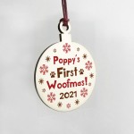 Personalised First 1st Christmas With Dog Novelty New Dog Bauble