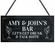 Hanging Home Bar Personalised Plaque Home Decor Man Cave Pub