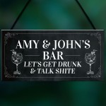 Hanging Home Bar Personalised Plaque Home Decor Man Cave Pub