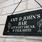 Hanging Home Bar Personalised Plaque Home Decor Man Cave Pub