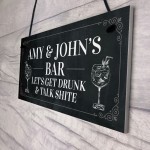 Hanging Home Bar Personalised Plaque Home Decor Man Cave Pub